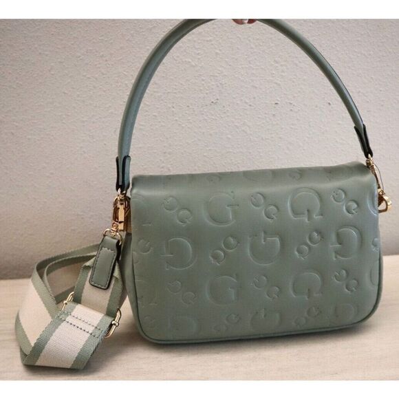 Guess VG929078 Women's Sage Green Oakbank Mini Crossbody/Satchel Hand Bag - Picture 2 of 14